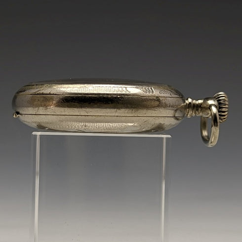 Antique Hebdomas 8-day winding pocket watch metal case works well